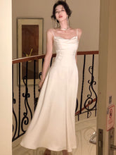 Nuevo vestido midi de satén de verano para mujer, elegante vestido de fiesta ajustado con tirantes finos, vestido de boda, noche, cumpleaños, sin espalda, vestido de graduación, ropa